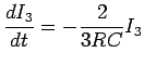 $\ds{ {dI_3 \over dt} = - {2\over3RC} I_3 }$