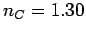 $n_C = 1.30$