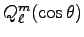 $Q^m_\ell(\cos \theta)$