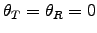 $\theta_T = \theta_R = 0$