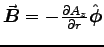 $\Vec{B} = -\DbyD{A_z}{r} \Hat{\phi}$