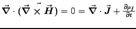 $\Div{(\Curl{H})} = 0 = \Div{J} + \DbyD{\rho_f}{t}$