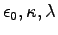 $\epsz, \kappa, \lambda$