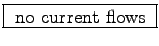 \fbox{ no current flows }