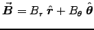 $\Vec{B} = B_r \; \Hat{r} + B_\theta \; \Hat{\theta}$