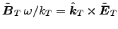 $\tVec{B}_T \; \omega/k_T = \Hat{k}_T \times \tVec{E}_T $