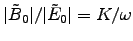 $\vert\tilde{B}_0\vert/\vert\tilde{E}_0\vert = K/\omega$