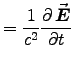 ${\displaystyle = {1\over c^2} \DbyD{\Vec{E}}{t} }$