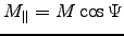$M_\parallel = M\cos\Psi$